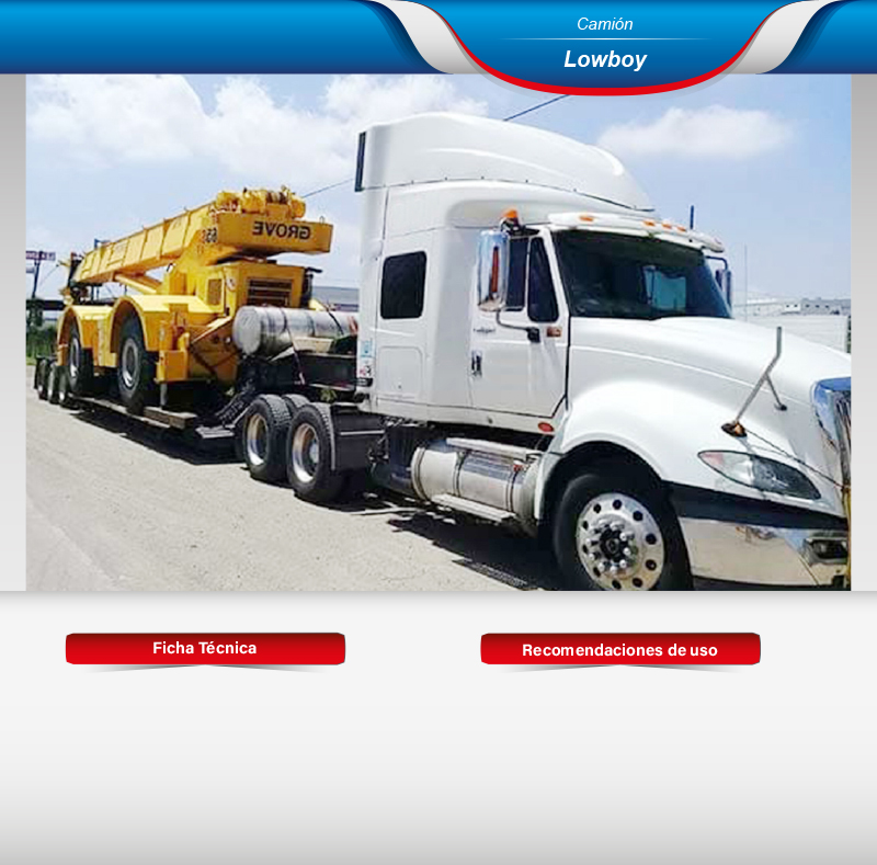 Fletes en camión especializado lowboy