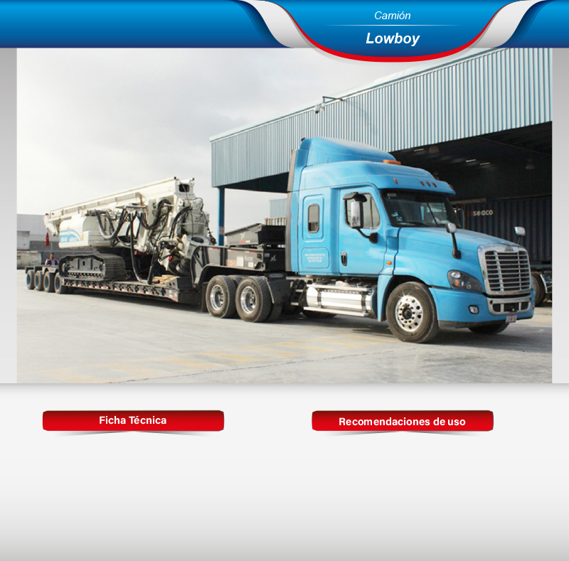 Fletes en camión especializado lowboy