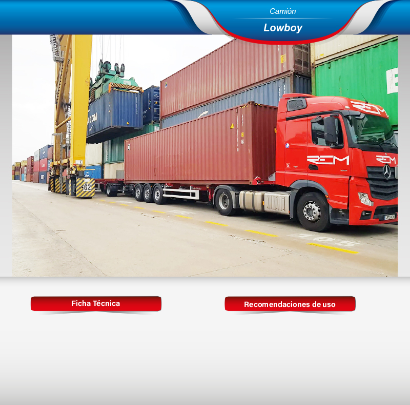 Fletes en camión especializado lowboy