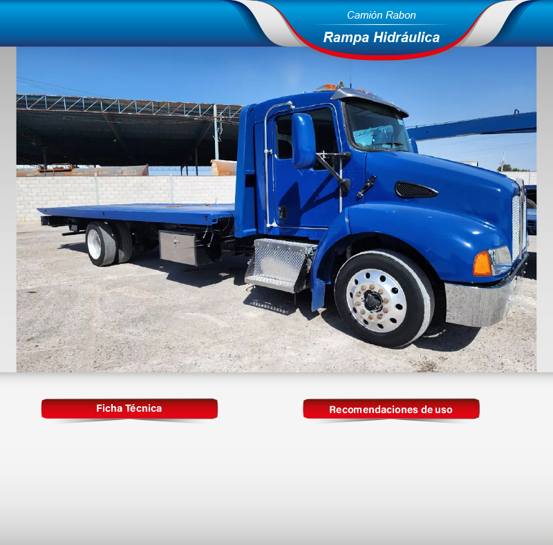 Fletes en camión rabon rampa hidráulica