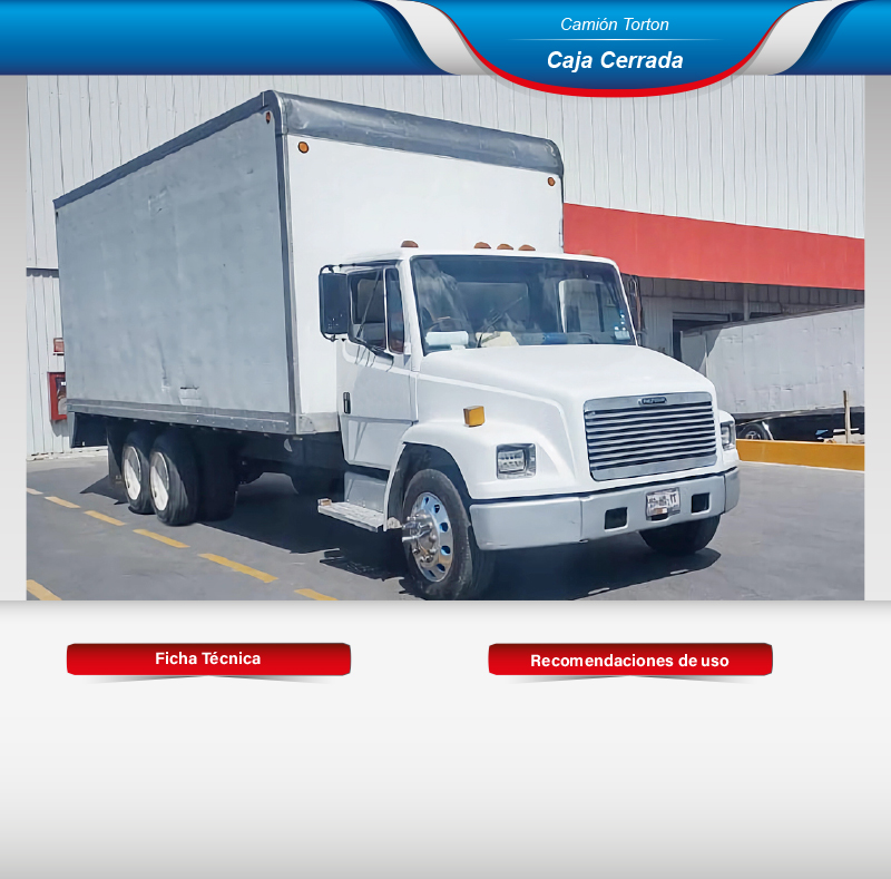 Fletes en camión torton caja cerrada