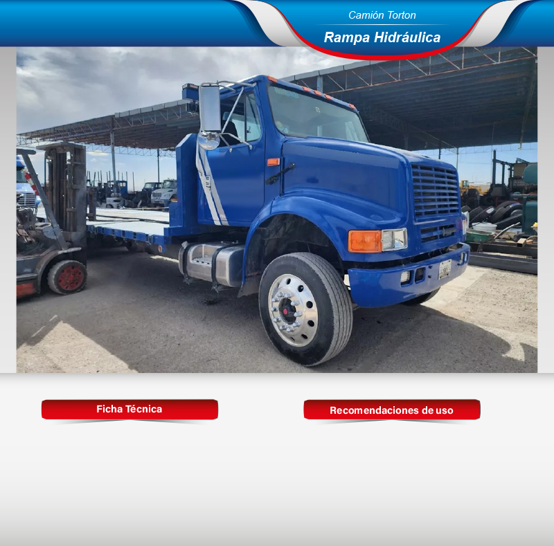 Fletes en camión torton rampa hidráulica