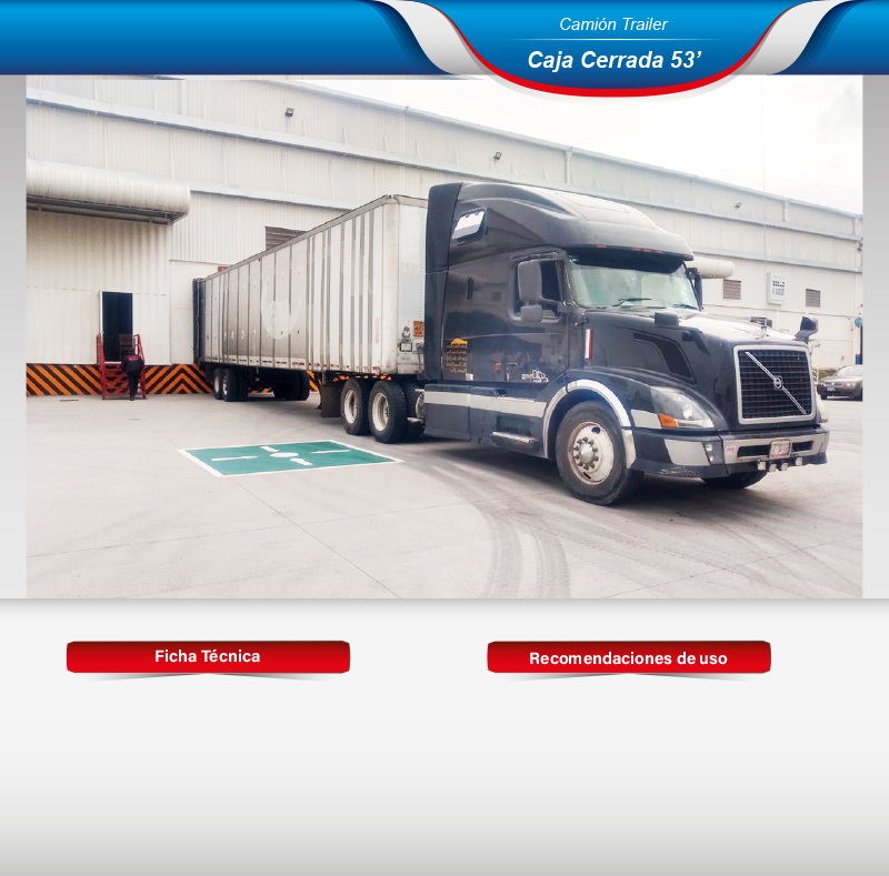 Fletes en camión trailer caja cerrada 53´