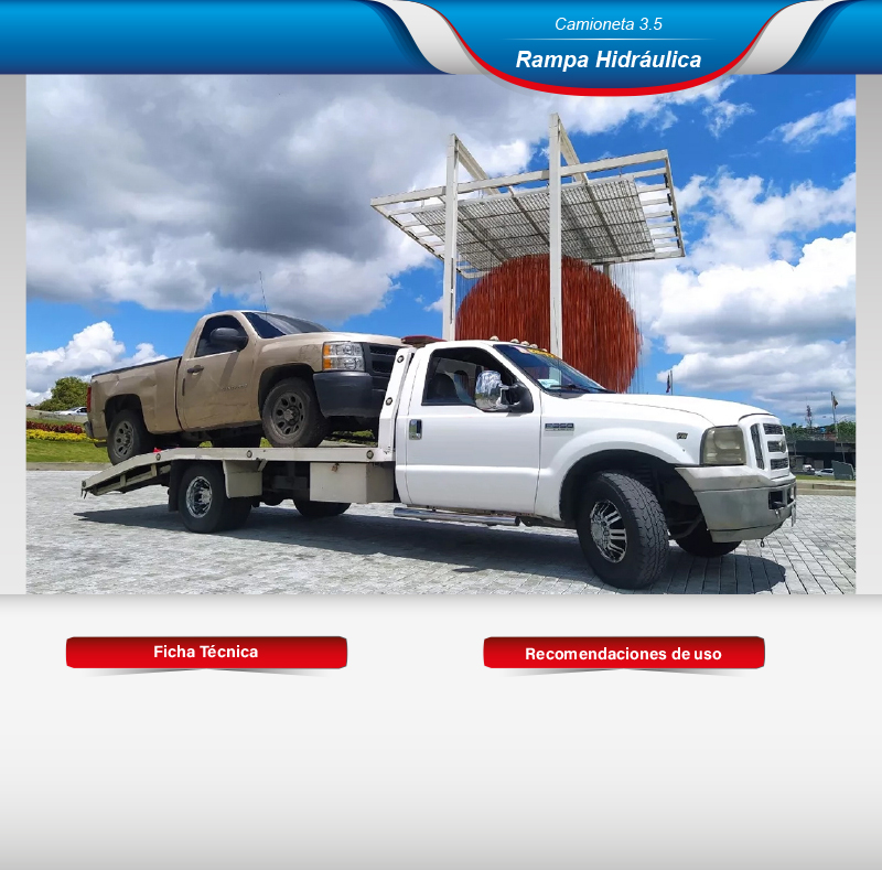 Fletes en camioneta 3.5 rampa hidráulica